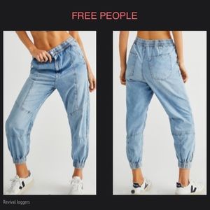FREE PEOPLE Revival Denim Joggers